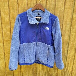 The North Face Color Block Blue/Periwinkle Full Zip With Zip Pockets Womens Sz M